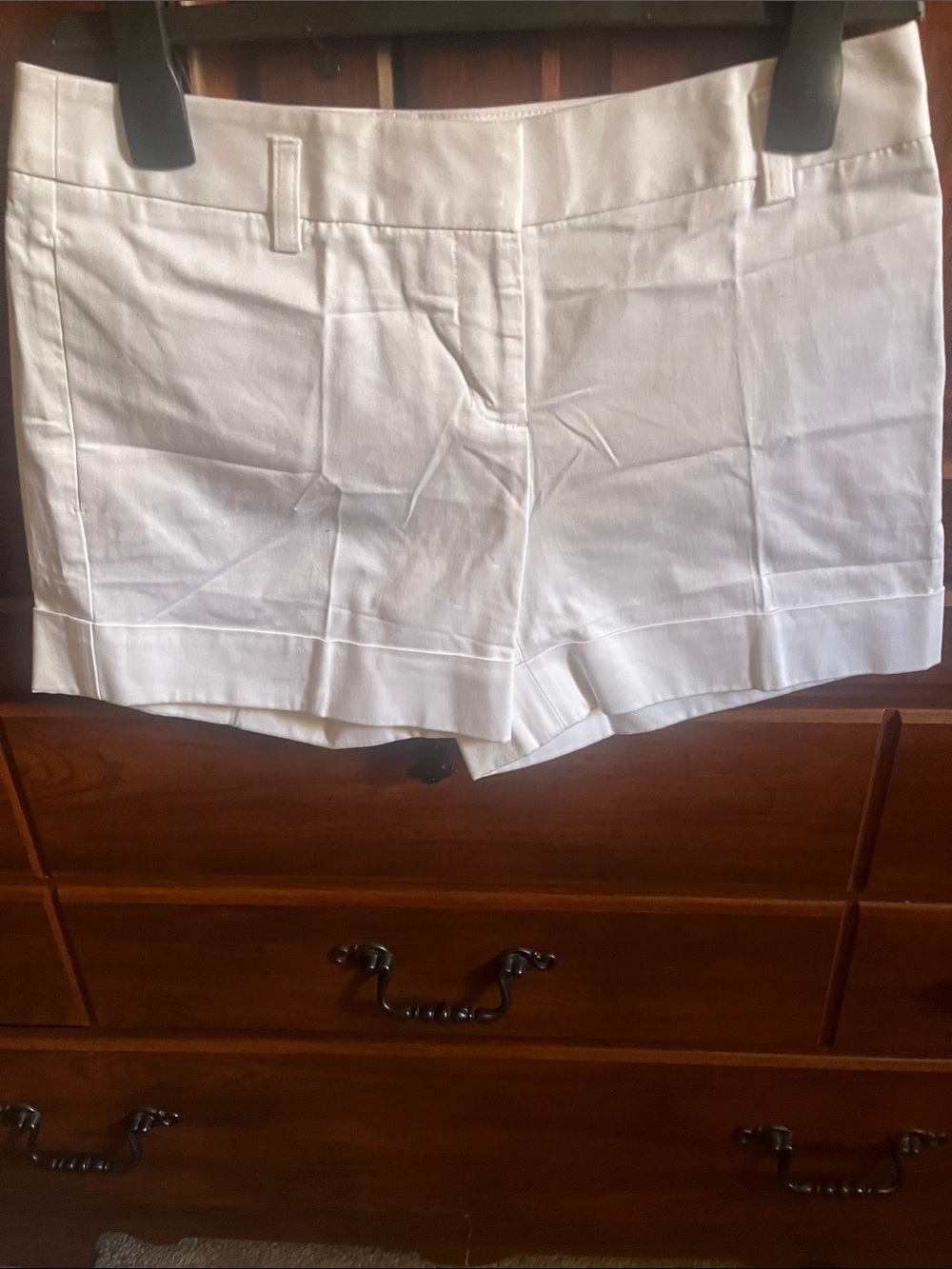 Express White High-Waist Tailored Shorts